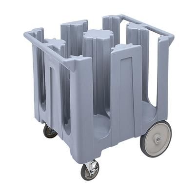 Cambro DC825191 23 3/4" Mobile Dish Caddy w/ (4) Columns - Plastic, Granite Gray