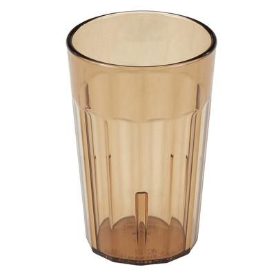 Cambro NT8153 8 oz Amber Fluted Plastic Tumbler, Yellow