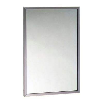 Bobrick 165FX 1830 Channel-Frame Mirror, 18" X 30", 430 Stainless, Silver
