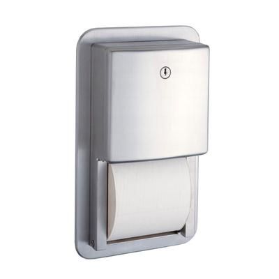 Bobrick B4388 Contura Series Recessed Mult-Roll Toilet Tissue Dispenser, Silver