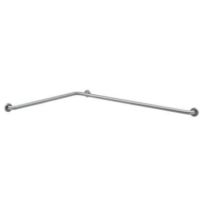 Bobrick B-58616.99 Two Wall Grab Bar with Peened Gripping Surface, 1 1/4"D, 24"W, 36"D, Stainless Steel