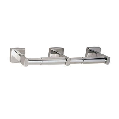 Bobrick B6867 Surface Mount Open Spindle Toilet Tissue Dispenser, 2 Roll, Satin Finish, Silver