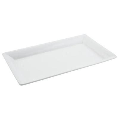 Bon Chef 5057S Buffet Display Pan, 10 3/8 x 19 3/16", Aluminum/White, White Sandstone