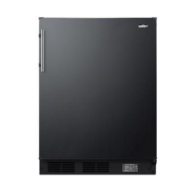 Summit BKRF663BBIADA 5.1 cu ft Undercounter Refrigerator & Freezer w/ Solid Door - Black, 115v