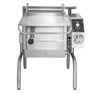 Groen BPM-15EC 208/1 15 gal. Tilt Skillet - Open Leg Base, Polished Pan, Measurement Marks, 208v/1ph, Stainless Steel