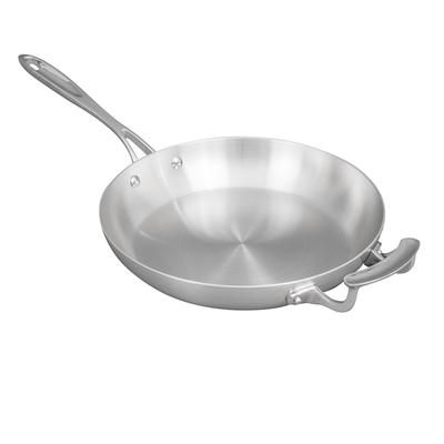 Vollrath 49413 10" Miramar Aluminum Bottom, Stainless Steel Saute Pan - Induction Ready, Silver