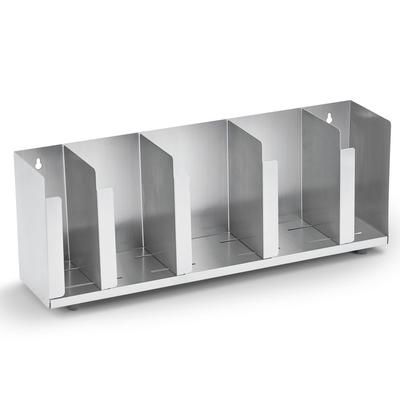 Vollrath CTL5 5 Section Lid Organizer w/ Straw Holder - 22 1/2" x 8", Stainless Steel