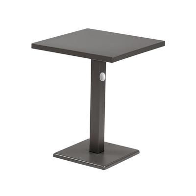 emu E472K (41) 24" Square Lock Indoor/Outdoor Table - Steel, Antique Bronze, 24" x 24"