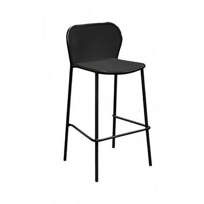 emu E523 (73) 40 1/2" Darwin Barstool w/ Mesh Back & Seat - Steel, Cement, Outdoor/Indoor, Steel Frame, Gray