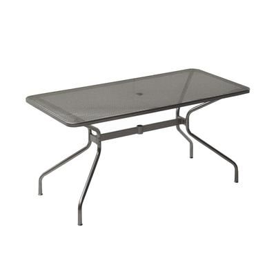 emu E807 (41) Rectangular Indoor/Outdoor Drink Table w/ Umbrella Hole - 48" x 32", Steel, Antique Bronze