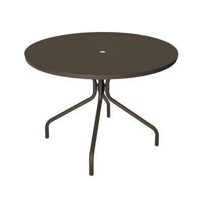 emu E823 (41) 36" Round Indoor/Outdoor Table w/ Umbrella Hole - Steel, Antique Bronze