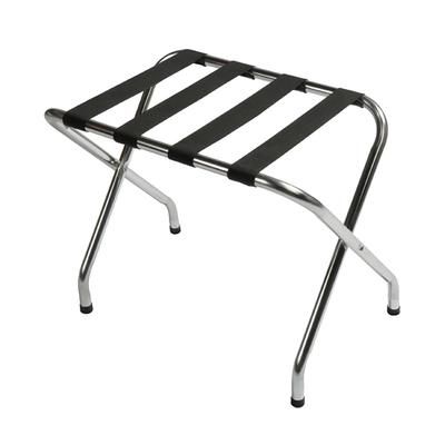 CSL S155C-BL-1 Metal Luggage Rack w/ 2 1/4" Black Poly Straps - 26"W x 16 1/2"D x 20"H, Zinc