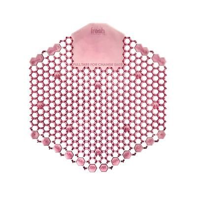 Royal Industries URNSCRN3WDSAPPLE Splash-Proof Urinal Screen - Pink, Spiced Apple, Case of 10
