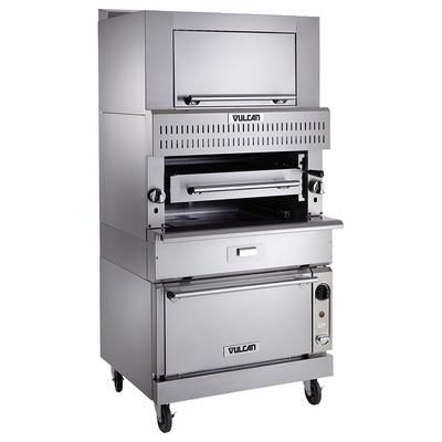 Vulcan VIR1BF NG Single Deck Natural Gas Broiler - Infrared Burners, 200,000 BTU, Cabinet Base, Stainless Steel, Gas Type: NG