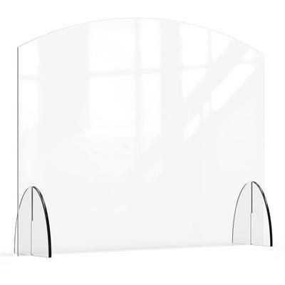 Rosseto AG009 Freestanding Safety Shield - 36"L x 28"H, Acrylic, Clear