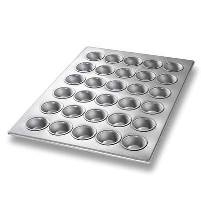 Chicago Metallic 45195 Mini Muffin Pan, Makes (30) 1 7/8" Muffins, AMERICOAT Glazed 22 ga Aluminized Steel