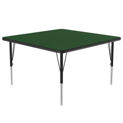 Correll A3636-SQ-39-09-09 36" Square Activity Table w/ 1 1/4" High Pressure Top, Green