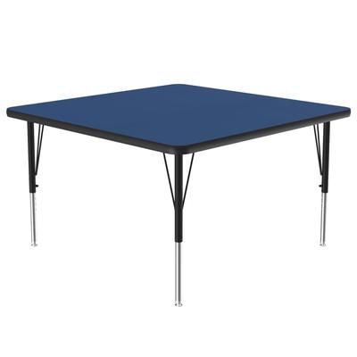 Correll A4848-SQ-37-09-09 48" Square Activity Table w/ 1 1/4" High Pressure Top, Blue