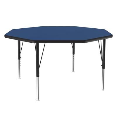 Correll A48-OCT-37-09-09 48" Octagonal Table w/ 1 1/4" High Pressure Top, Blue