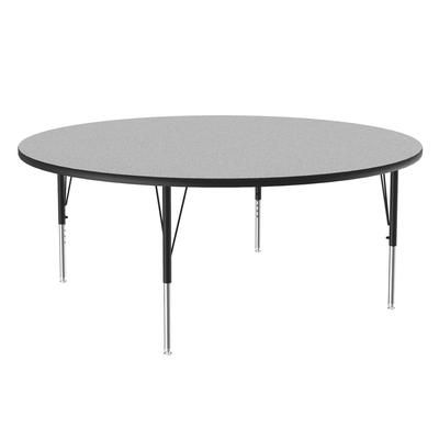 Correll A60-RND-15-09-09 60" Round Table w/ 1 1/4" High Pressure Top, Gray Granite