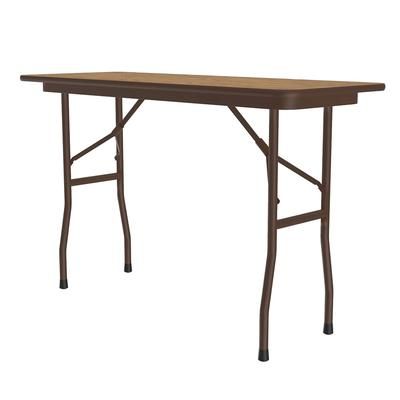 Correll CF1848PX-06 48" Rectangular Folding Table w/ Medium Oak Top, 29"H, Brown