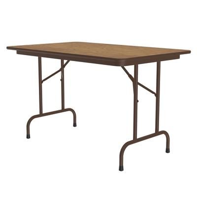 Correll CF3048PX-06 48" Rectangular Folding Table w/ Medium Oak Top, 29"H, Brown