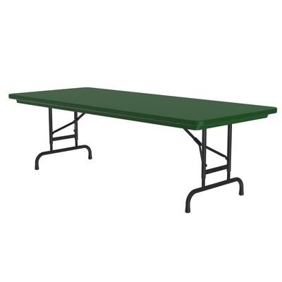 Correll RA3072-29 72" R-Series Rectangular Folding Table w/ Green Plastic Top, 32"H