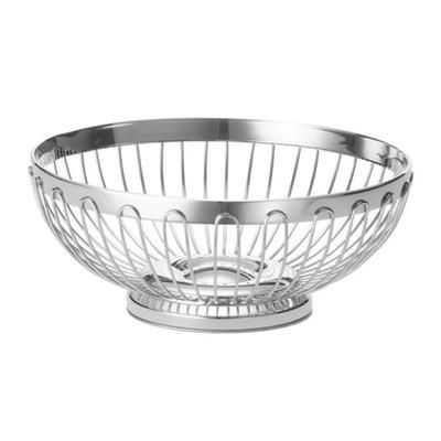 Tablecraft 6175 Round Regent Basket, 10 x 3 3/4", Stainless Steel