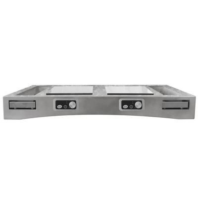 Tablecraft CWACTION2RSA Double Induction Countertop Station Kit w/ 2 Drop-In Electric Induction Cooktops, 120v, Random Swirl, 47 3/8" x 25 1/4" x 6"