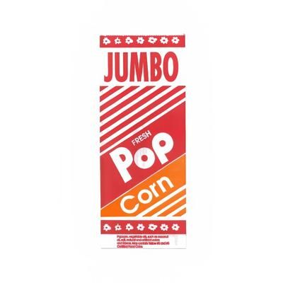 Gold Medal 2055 2 oz Disposable Popcorn Jumbo Bags, 2,000/Case, 2 Ounce, Multi-Colored