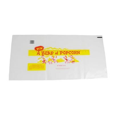 Gold Medal 2516 14 oz Disposable Heap O Corn Bag, 500/Case, 14 Ounce, White