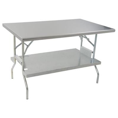 Eagle Group T3072F-USS 72" 18 ga Work Table w/ Undershelf & 430 Series Stainless Steel Flat Top
