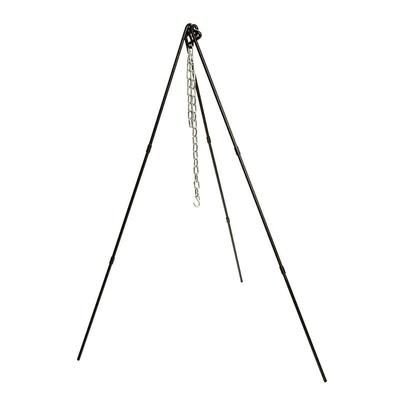 Lodge ATP2 40 60" Adjustable Camp Tripod with Tote Bag, Black