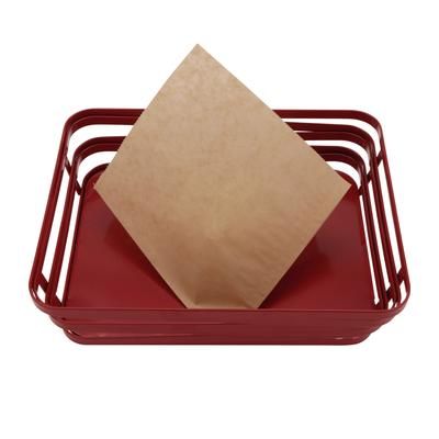 GET 4-T1020 5 1/2" Square Basket Liner Paper Bags, Brown