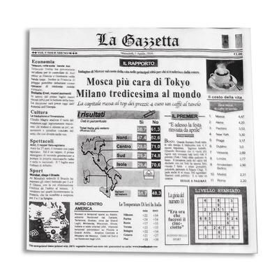 GET 4-TI1808 12" Square Basket Liner Paper - Italian Newsprint, White, 12" x 12"