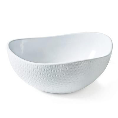 GET CS-1198-CN-W 4 qt Triangular Melamine Bowl, White, 4-qt. Capacity