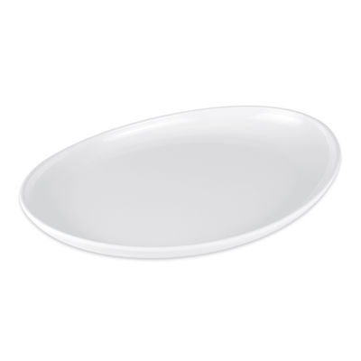 GET CS-6112-W 13 1/4" x 9 1/2" Oval Siciliano Platter - Melamine, White