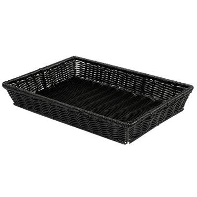 GET WB-1553-BK Rectangular Bread Basket, 16 1/4" x 11", Polypropylene, Black