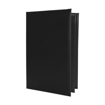 Risch OM-4V 8.5X14 Folding Menu Cover w/ 4 Panels - 8 1/2" x 14", Padded, Black