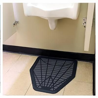 Cactus Mat 402U-C Sani-Mate Disposable Urinal Mat - 1 27/50' x 1 3/4', Black, Case of 6