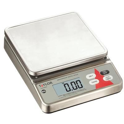 Taylor TE20SSW 20 lb Digital Portion Control Scale - 6 7/10" x 7", Waterproof