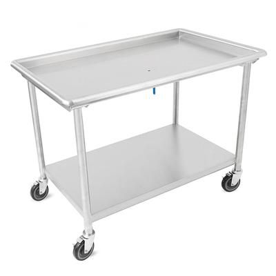 John Boos DST6-3061SSW-C-X Mobile Sorting Table w/ 3" Raised Edge - 60 7/8"W x 30 3/8"D, Stainless Steel