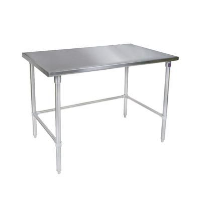 John Boos ST4-2484GBK 84" 14 ga Work Table w/ Open Base & 300 Series Stainless Steel Flat Top