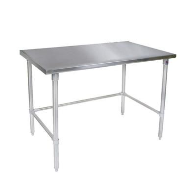 John Boos ST4-3084SSK 84" 14 ga Work Table w/ Undershelf & 300 Series Stainless Steel Flat Top
