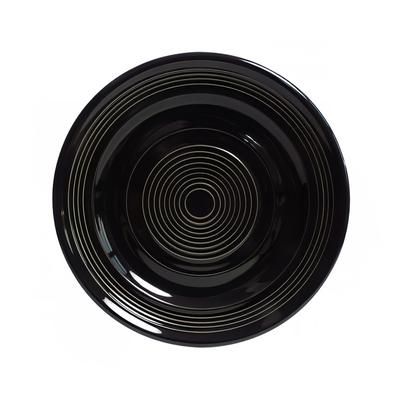 Tuxton CBA-074 7 1/2" Round ConcentrixÂ© Plate - Ceramic, Black, 2 Dozen