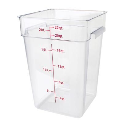 Thunder Group PLSFT022PC 22 qt Square Food Storage Container - Clear