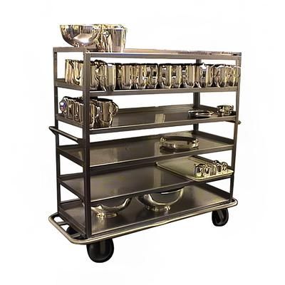 Carter-Hoffmann T610 Queen Mary Cart - 6 Levels, 1200 lb. Capacity, Stainless, Raised Edges, Stainless Steel