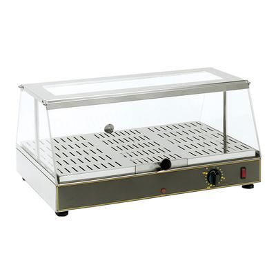 Equipex WD-100 24" Self Service Countertop Heated Display Case - 1 Shelf, 120v, Dual Service Plexiglass Top, 120V/750W, Silver