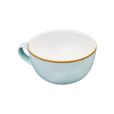 Churchill SDESCB401 16 oz Stonecast Cappuccino Cup - Ceramic, Duck Egg Blue, Handle