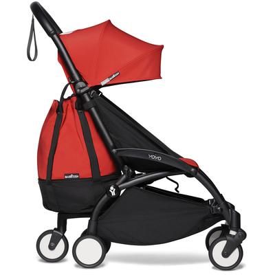 Babyzen YOYO2 Ultra Compact Complete 6+ Stroller & Rolling Bag Bundle - Black/Red